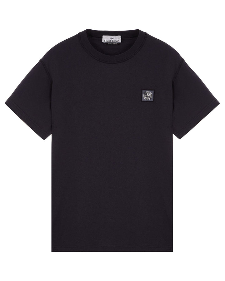 STONE ISLAND MENS 23757 FISSATO EFFECT T-SHIRT NAVY-Designer Outlet Sales