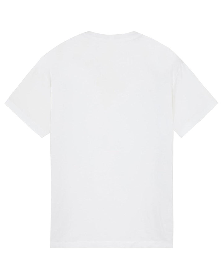 STONE ISLAND MENS 24113 COMPASS BADGE T-SHIRT WHITE-Designer Outlet Sales