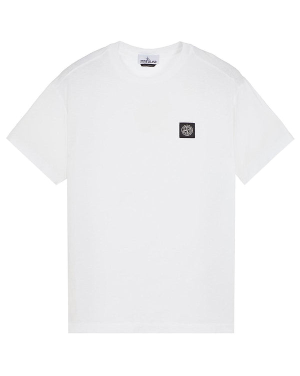 STONE ISLAND MENS 24113 COMPASS BADGE T-SHIRT WHITE-Designer Outlet Sales