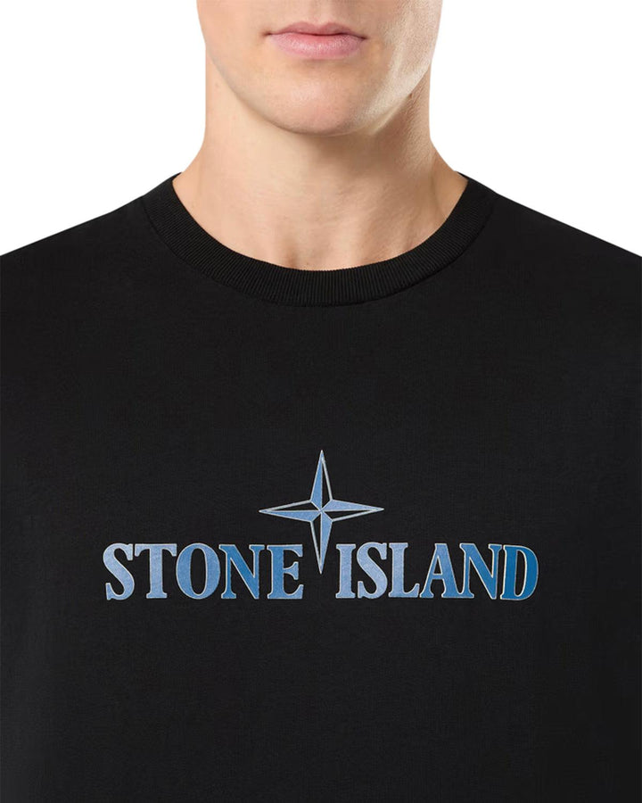 STONE ISLAND MENS 2NS80 INSTITUTIONAL THREE T-SHIRT BLACK-Designer Outlet Sales