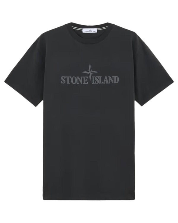 STONE ISLAND MENS 2NS80 INSTITUTIONAL THREE T-SHIRT LEAD GREY-Designer Outlet Sales