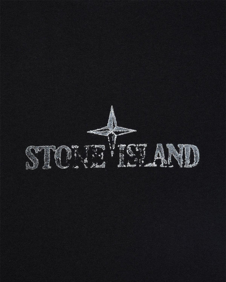 STONE ISLAND MENS 2NS81 'STAMP ONE' PRINT T-SHIRT BLACK-Designer Outlet Sales
