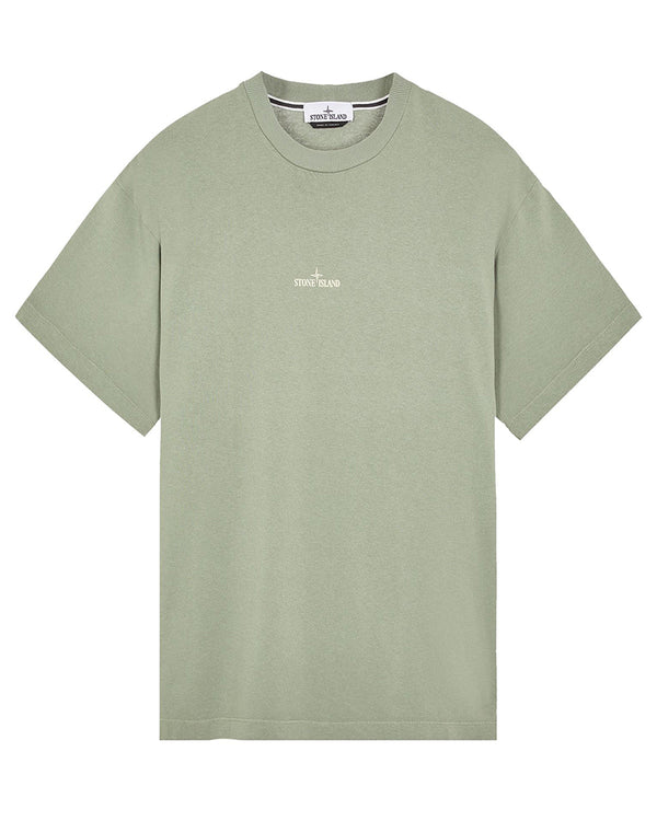 STONE ISLAND MENS 2RCE6 CAMO ONE T-SHIRT SAGE GREEN-Designer Outlet Sales