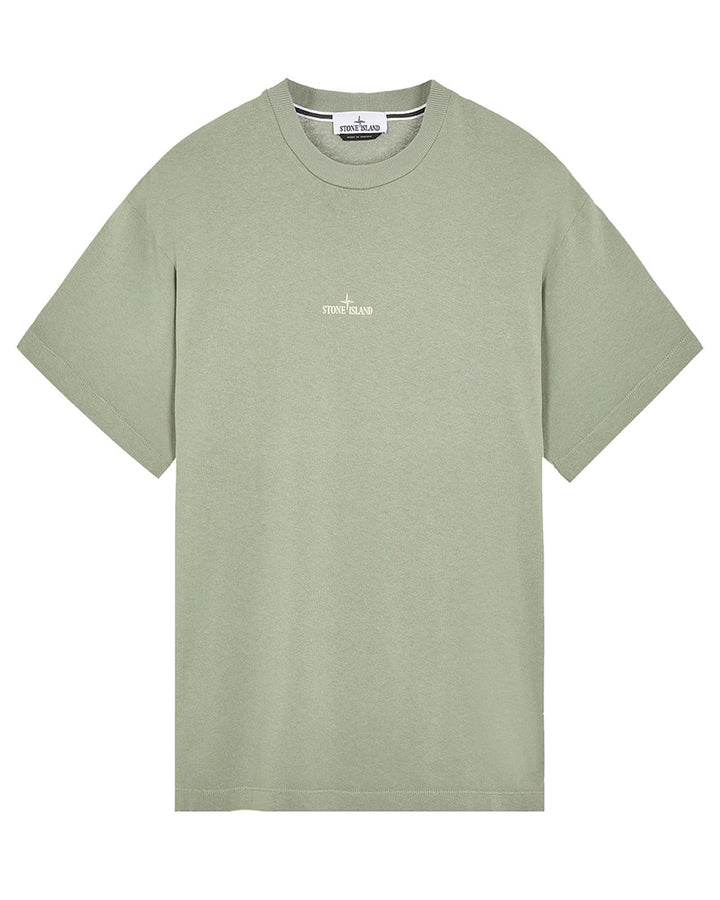 STONE ISLAND MENS 2RCE6 CAMO ONE T-SHIRT SAGE GREEN-Designer Outlet Sales