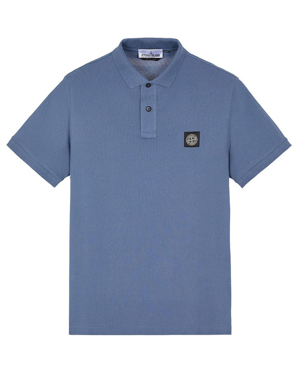 STONE ISLAND MENS 2SC17 COMPASS BADGE POLO SHIRT AVIO BLUE-Designer Outlet Sales