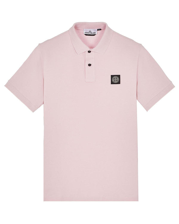 STONE ISLAND MENS 2SC17 COMPASS BADGE POLO SHIRT PINK-Designer Outlet Sales