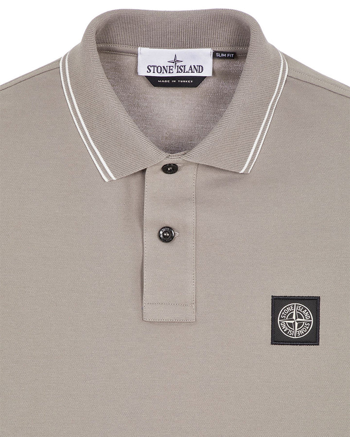 STONE ISLAND MENS 2SC18 SLIM FIT POLO SHIRT DOVE GREY-Designer Outlet Sales