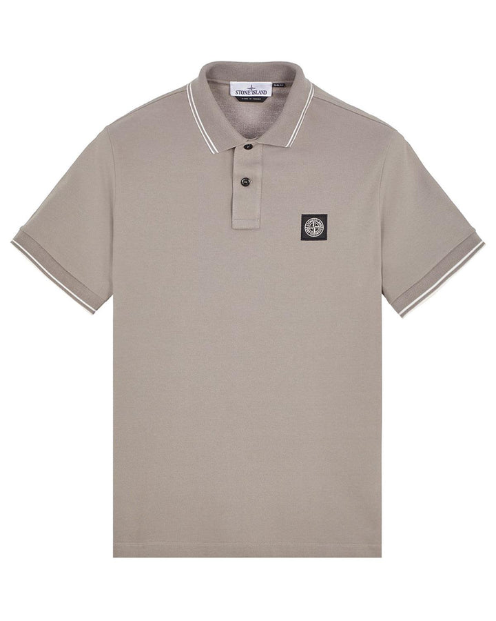 STONE ISLAND MENS 2SC18 SLIM FIT POLO SHIRT DOVE GREY-Designer Outlet Sales