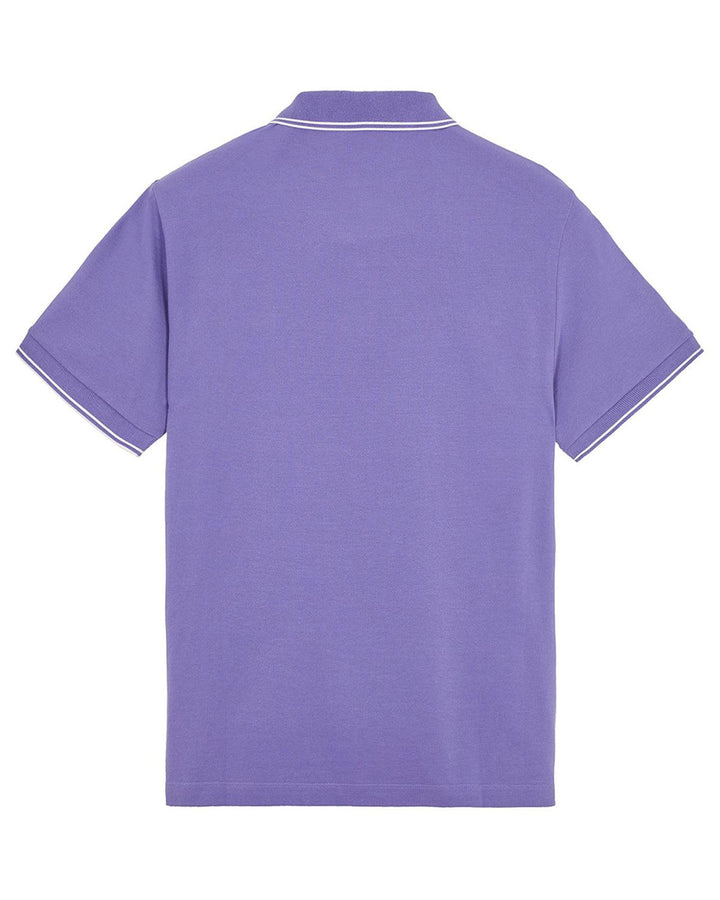 STONE ISLAND MENS 2SC18 SLIM FIT POLO SHIRT LAVENDER-Designer Outlet Sales