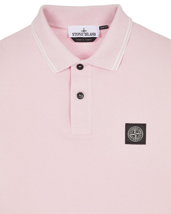 STONE ISLAND MENS 2SC18 SLIM FIT POLO SHIRT PINK-Designer Outlet Sales