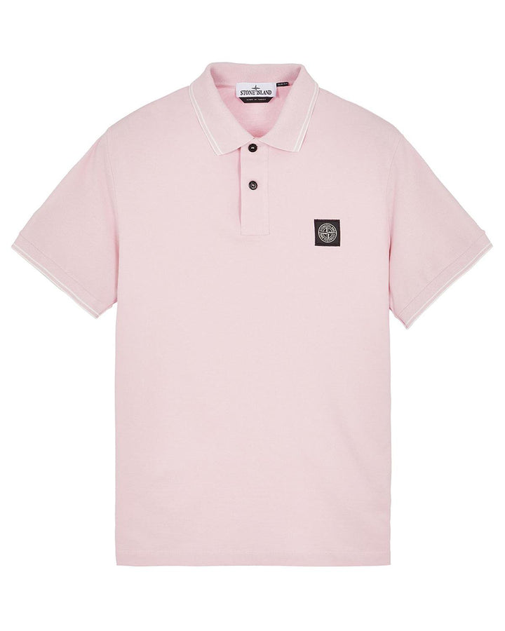 STONE ISLAND MENS 2SC18 SLIM FIT POLO SHIRT PINK-Designer Outlet Sales