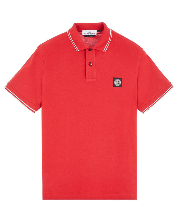 STONE ISLAND MENS 2SC18 SLIM FIT POLO SHIRT RED-Designer Outlet Sales