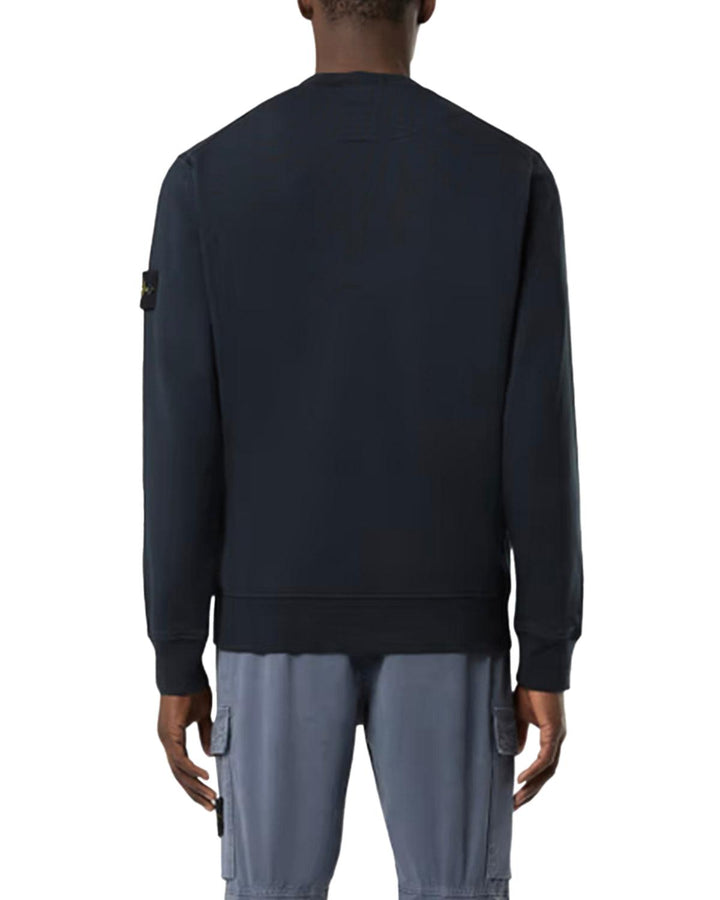 STONE ISLAND MENS 63051 COTTON FLEECE SWEATSHIRT NAVY-Designer Outlet Sales