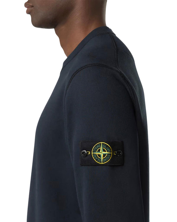 STONE ISLAND MENS 63051 COTTON FLEECE SWEATSHIRT NAVY-Designer Outlet Sales