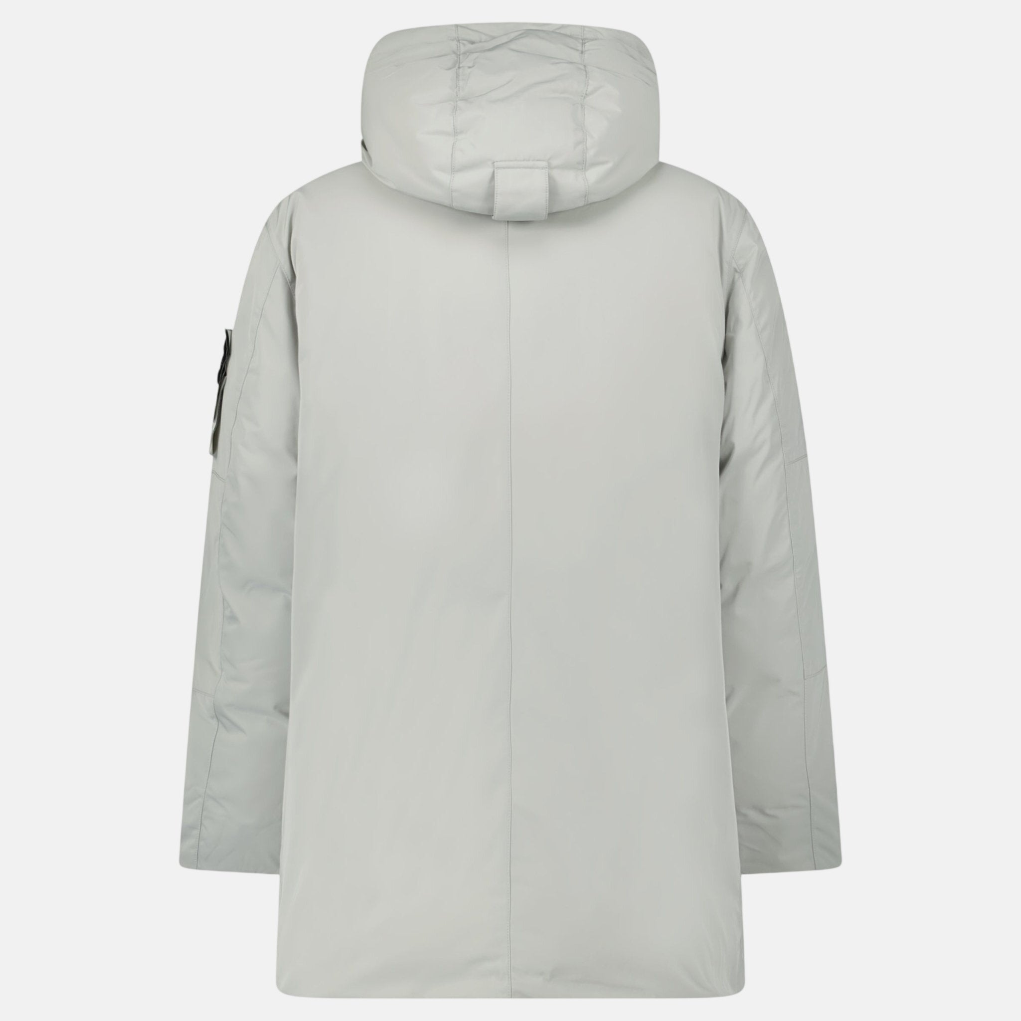 Stone Island Micro Twill Hooded Long Parka Pearl Grey – Rail 5 U | Studio DOS by Designer Outlet Sales