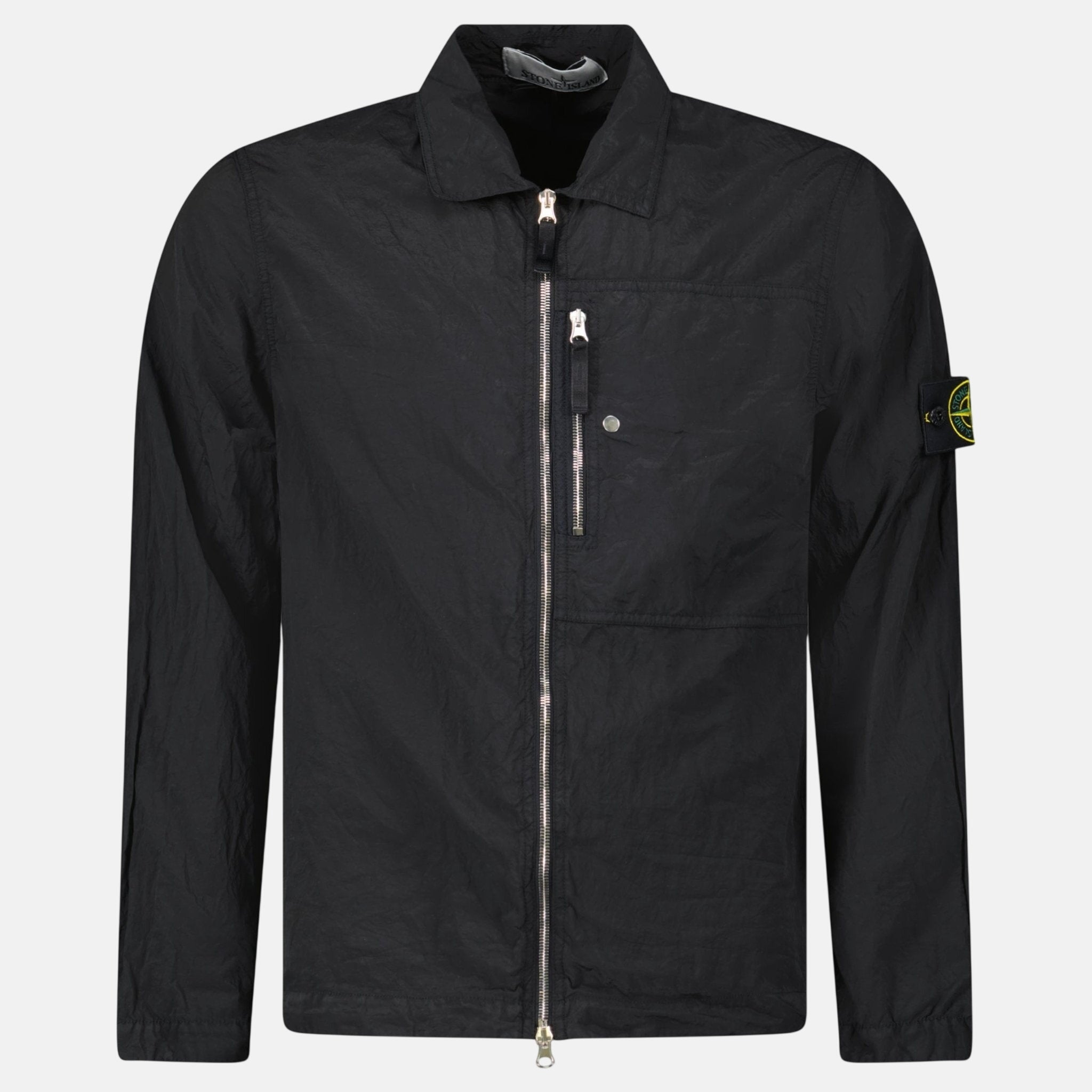 Stone Island Nylon Overshirt Black – G33 | Studio DOS by Designer Outlet Sales