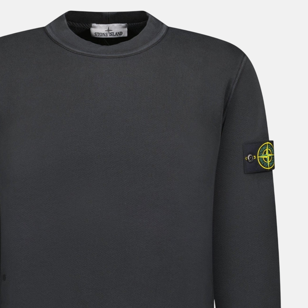 Stone Island Old Effect Crewneck Sweatshirt Black – B9 | Studio DOS by Designer Outlet Sales