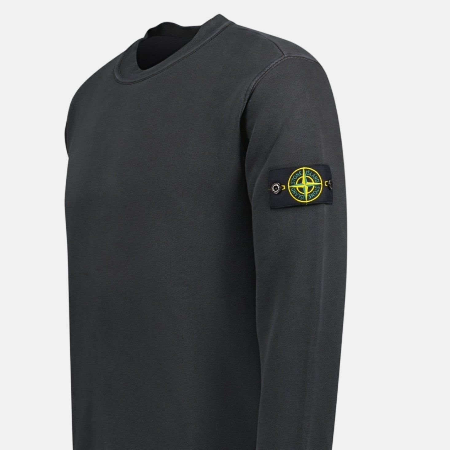 Stone Island Old Effect Crewneck Sweatshirt Black – B9 | Studio DOS by Designer Outlet Sales