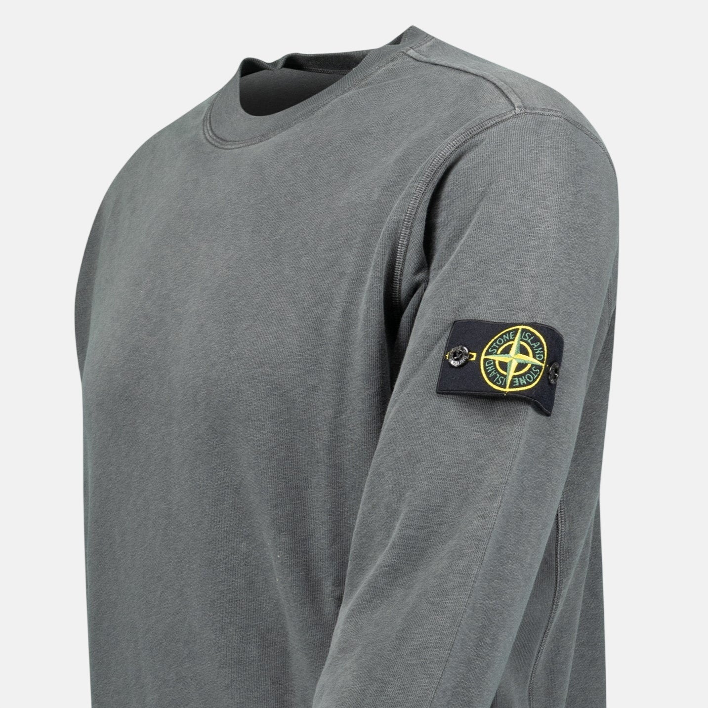 Stone Island Old Effect Crewneck Sweatshirt Charcoal Grey – A21 | Studio DOS by Designer Outlet Sales