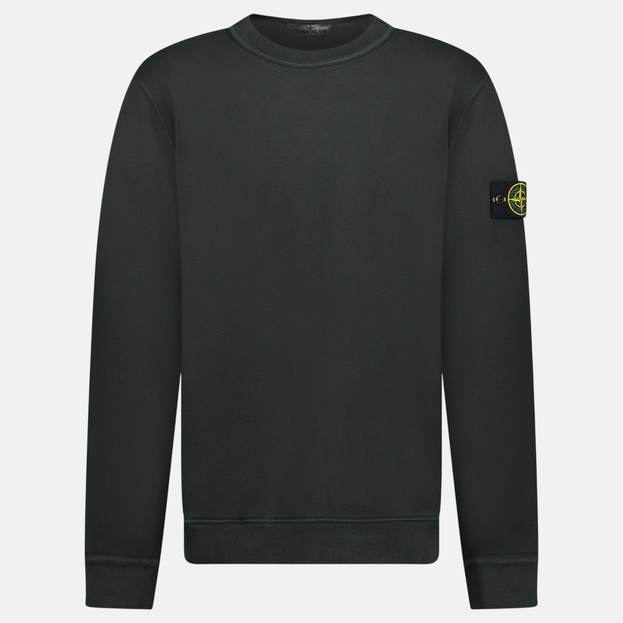 Stone Island Old Effect Crewneck Sweatshirt Lead Grey – A11 | Studio DOS by Designer Outlet Sales