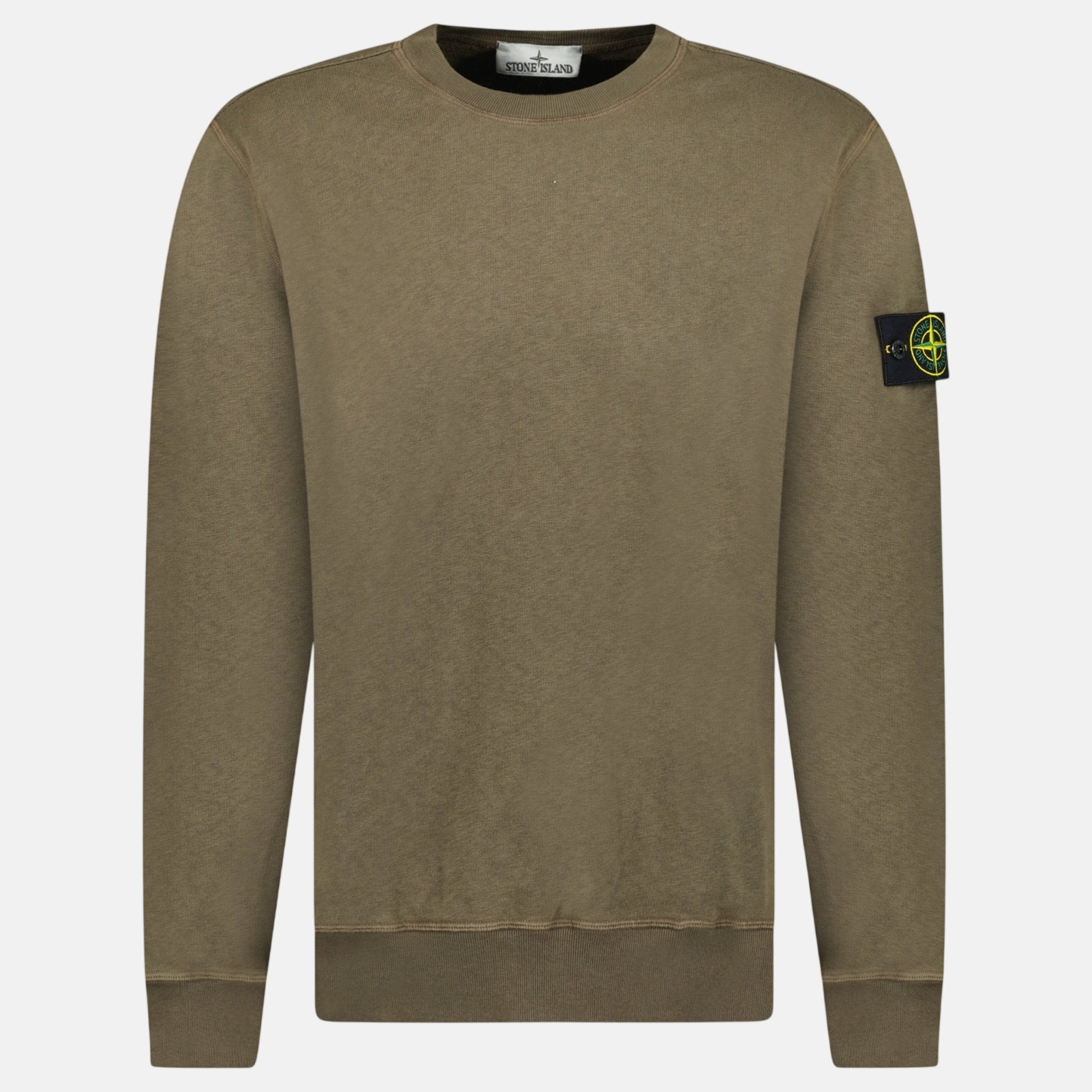 Stone Island Old Effect Crewneck Sweatshirt Military Green – F35 | Studio DOS by Designer Outlet Sales