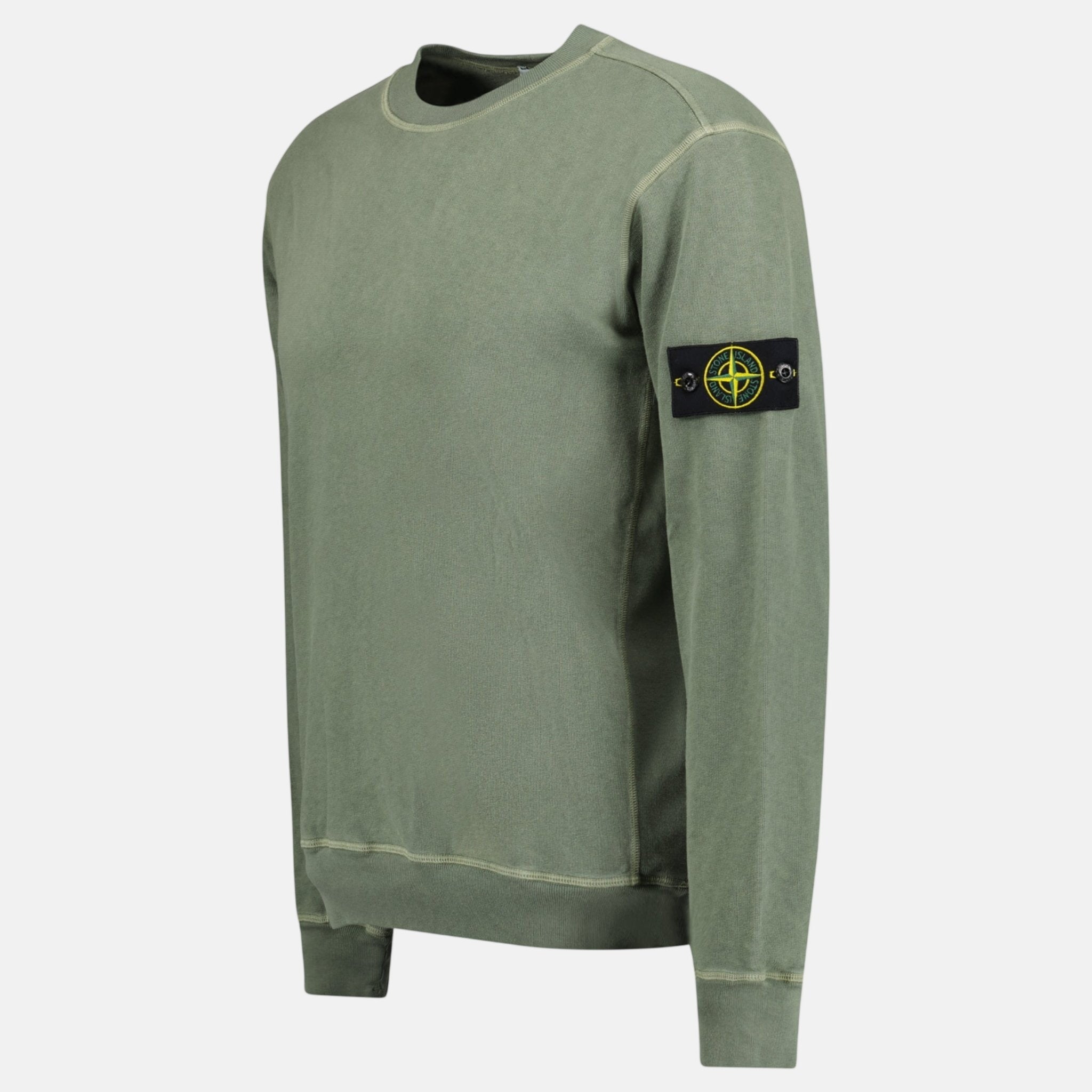 Stone Island Old Effect Crewneck Sweatshirt Musk Green – A57 | Studio DOS by Designer Outlet Sales