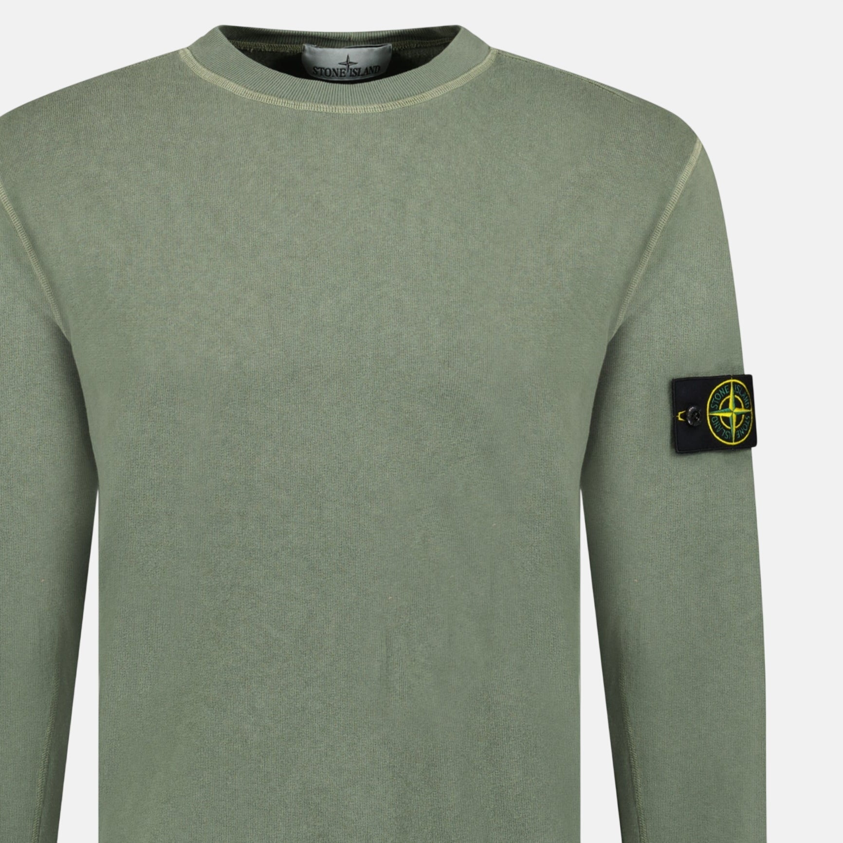Stone Island Old Effect Crewneck Sweatshirt Musk Green – A57 | Studio DOS by Designer Outlet Sales