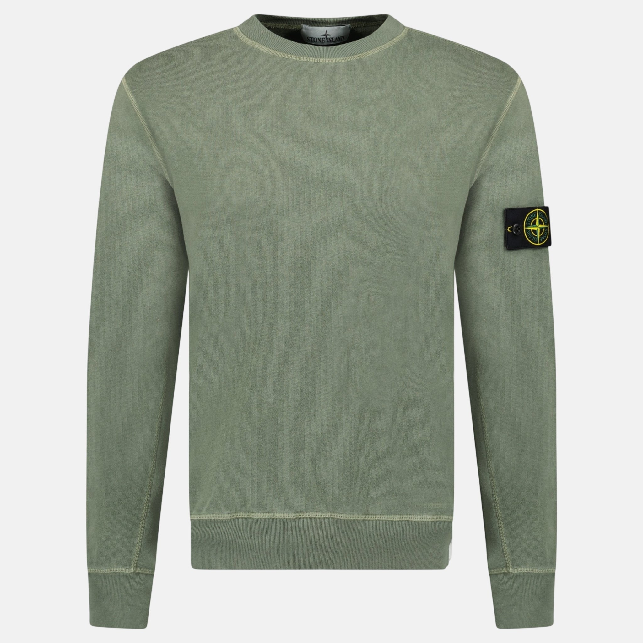 Stone Island Old Effect Crewneck Sweatshirt Musk Green – A57 | Studio DOS by Designer Outlet Sales