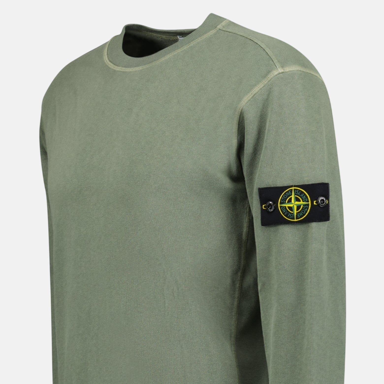 Stone Island Old Effect Crewneck Sweatshirt Musk Green – A57 | Studio DOS by Designer Outlet Sales
