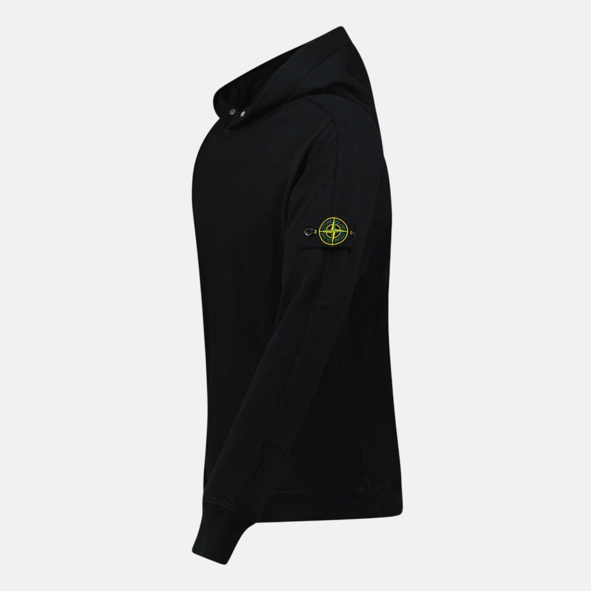 Stone Island ‘Old’ Treatment Hooded Sweatshirt Black – C22/C21 | Studio DOS by Designer Outlet Sales