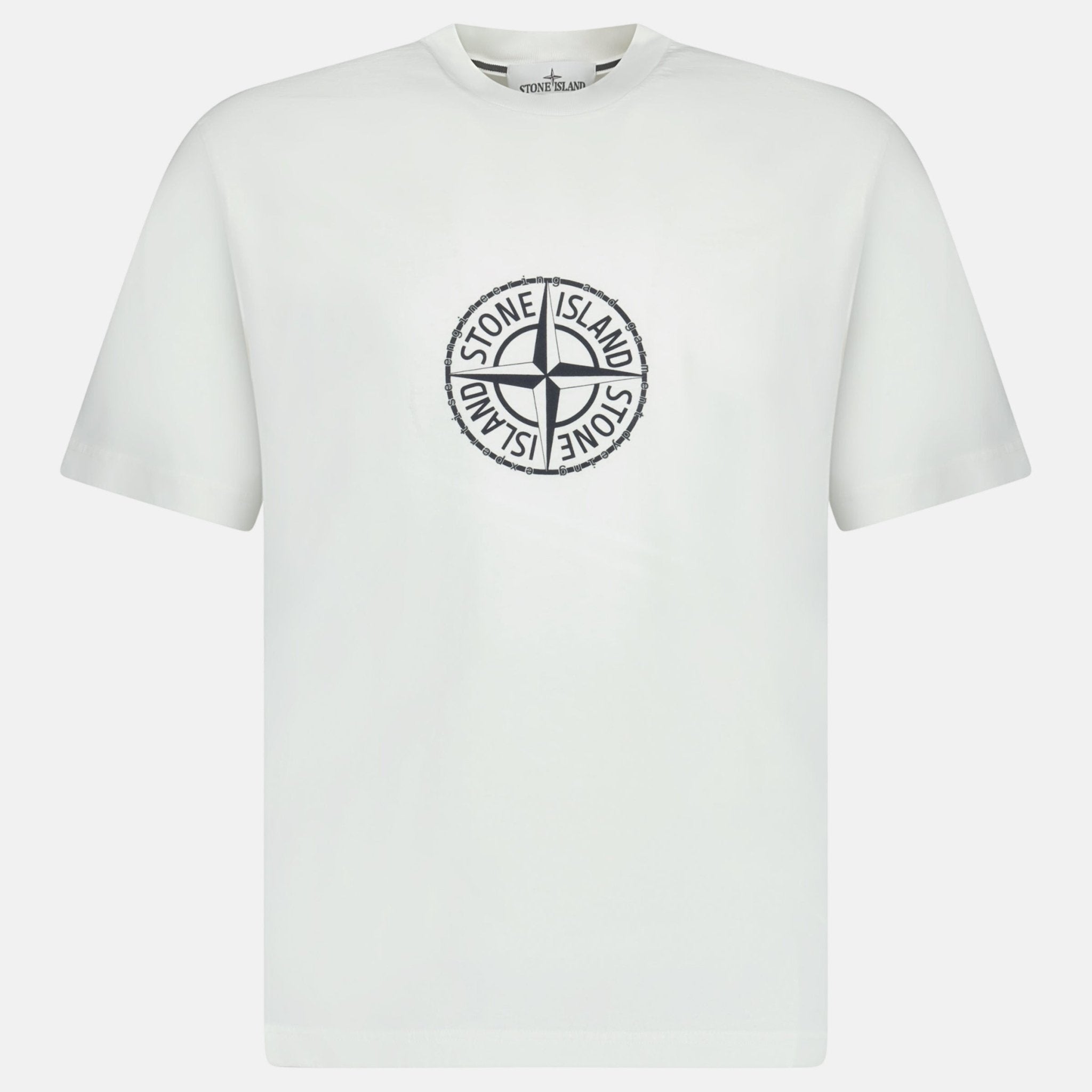 Stone Island Organic Cotton Jersey T-Shirt White – sku-57939793150333 | Studio DOS by Designer Outlet Sales