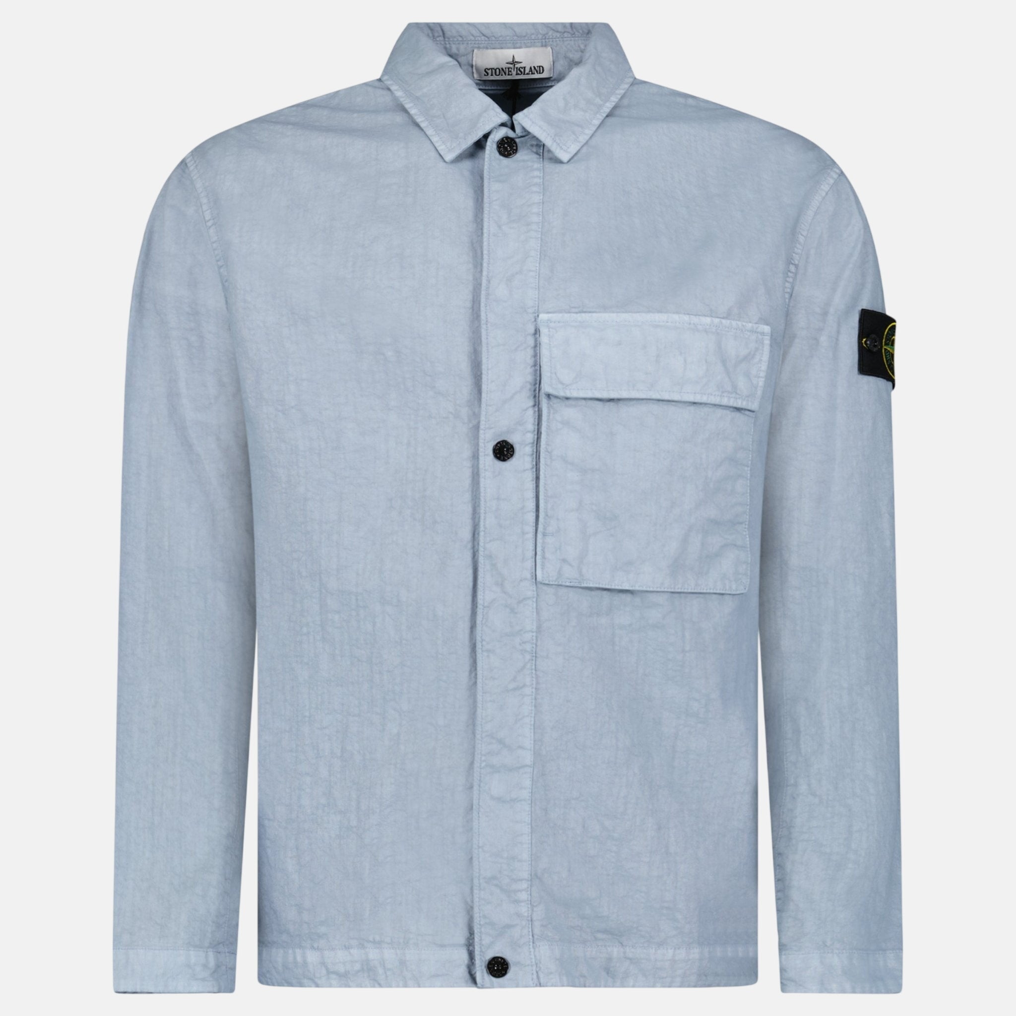 Stone Island Organic - Look Nylon Panama - TC Overshirt Avio Blue – RAIL 6 L | Studio DOS by Designer Outlet Sales