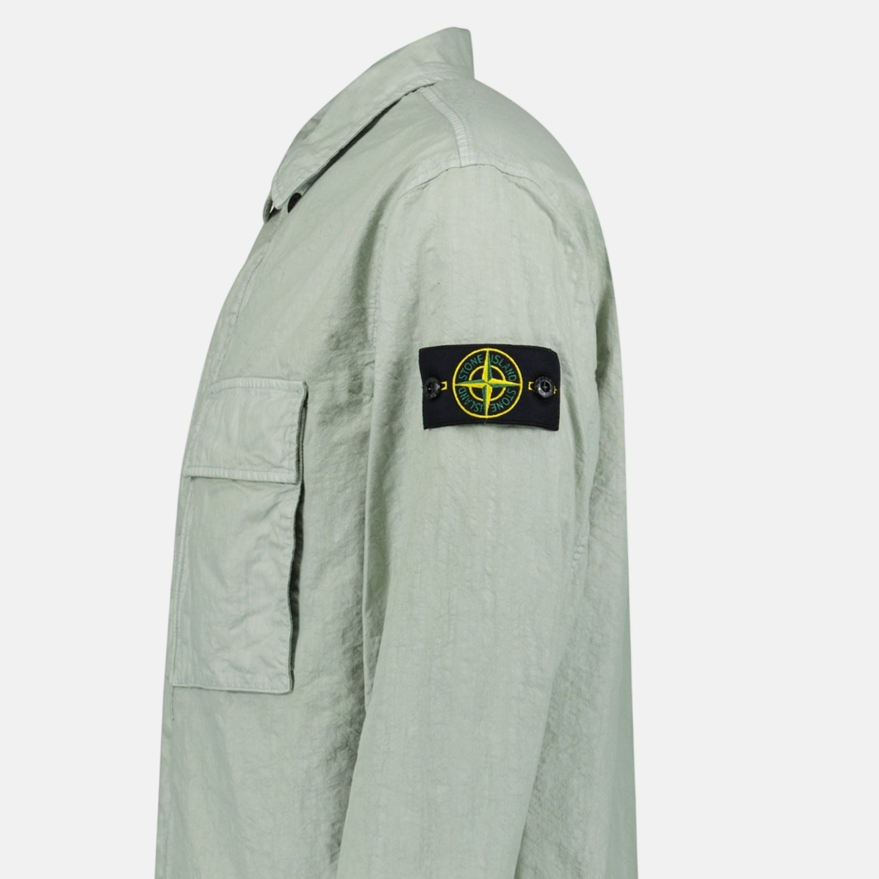 Stone Island Organic - Look Nylon Panama - TC Overshirt Sage Green – RAIL 6 L | Studio DOS by Designer Outlet Sales