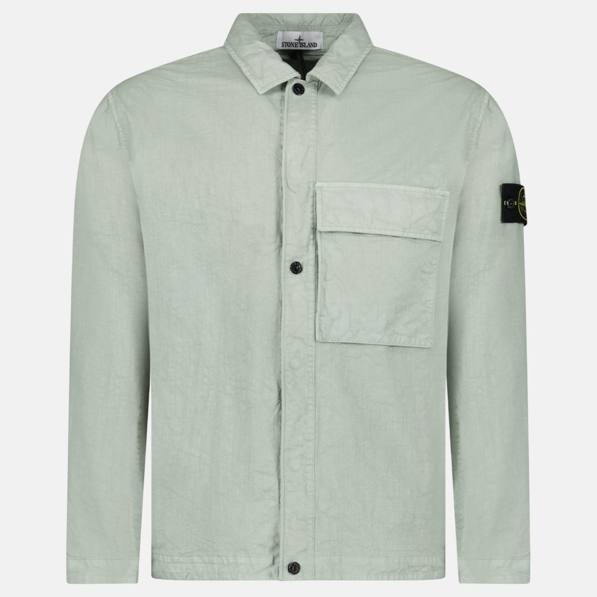 Stone Island Organic - Look Nylon Panama - TC Overshirt Sage Green – RAIL 6 L | Studio DOS by Designer Outlet Sales