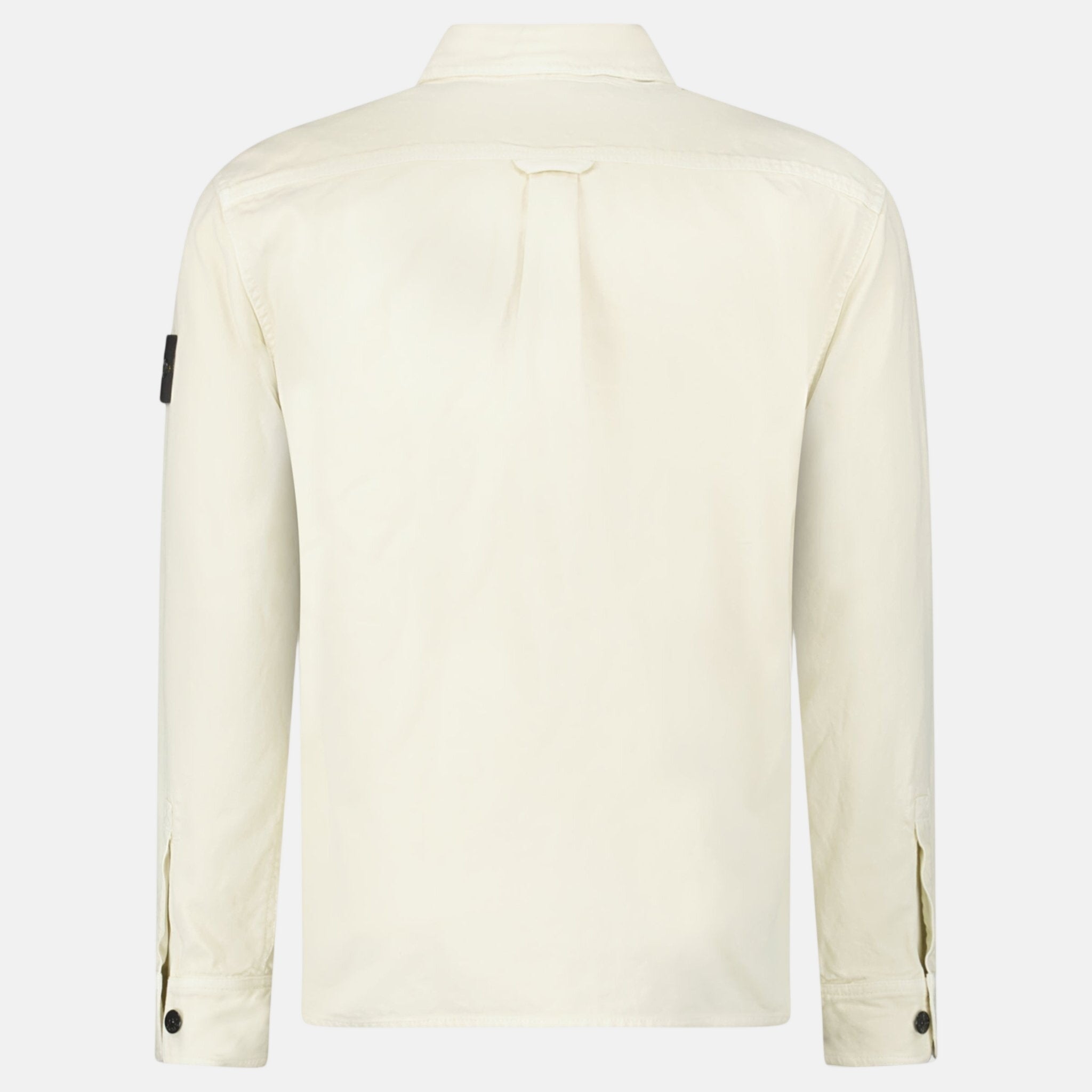 Stone Island Panama Cotton Overshirt Ivory – A15 | Studio DOS by Designer Outlet Sales
