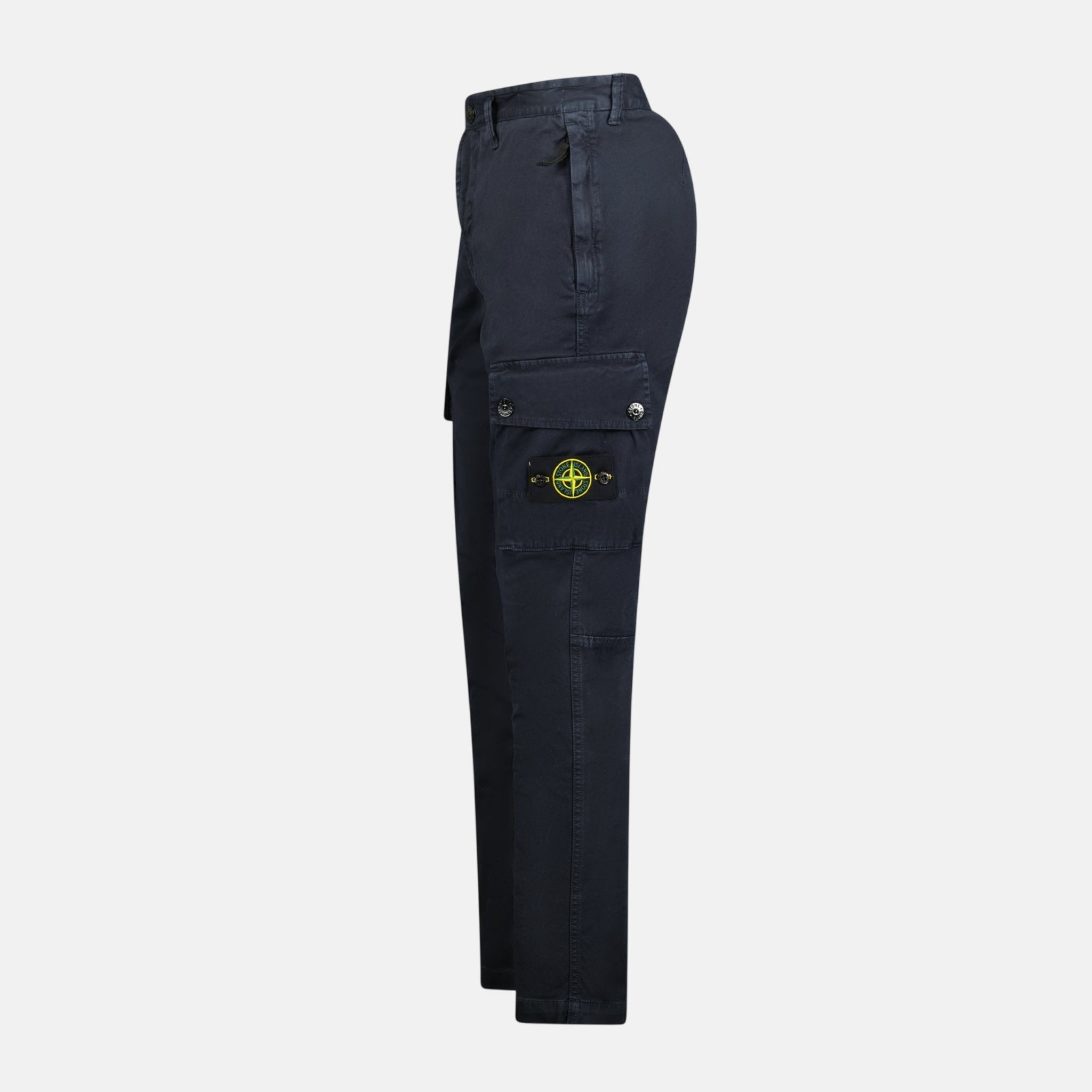 Stone Island Patch Cargo Trousers Navy – A26 | Studio DOS by Designer Outlet Sales