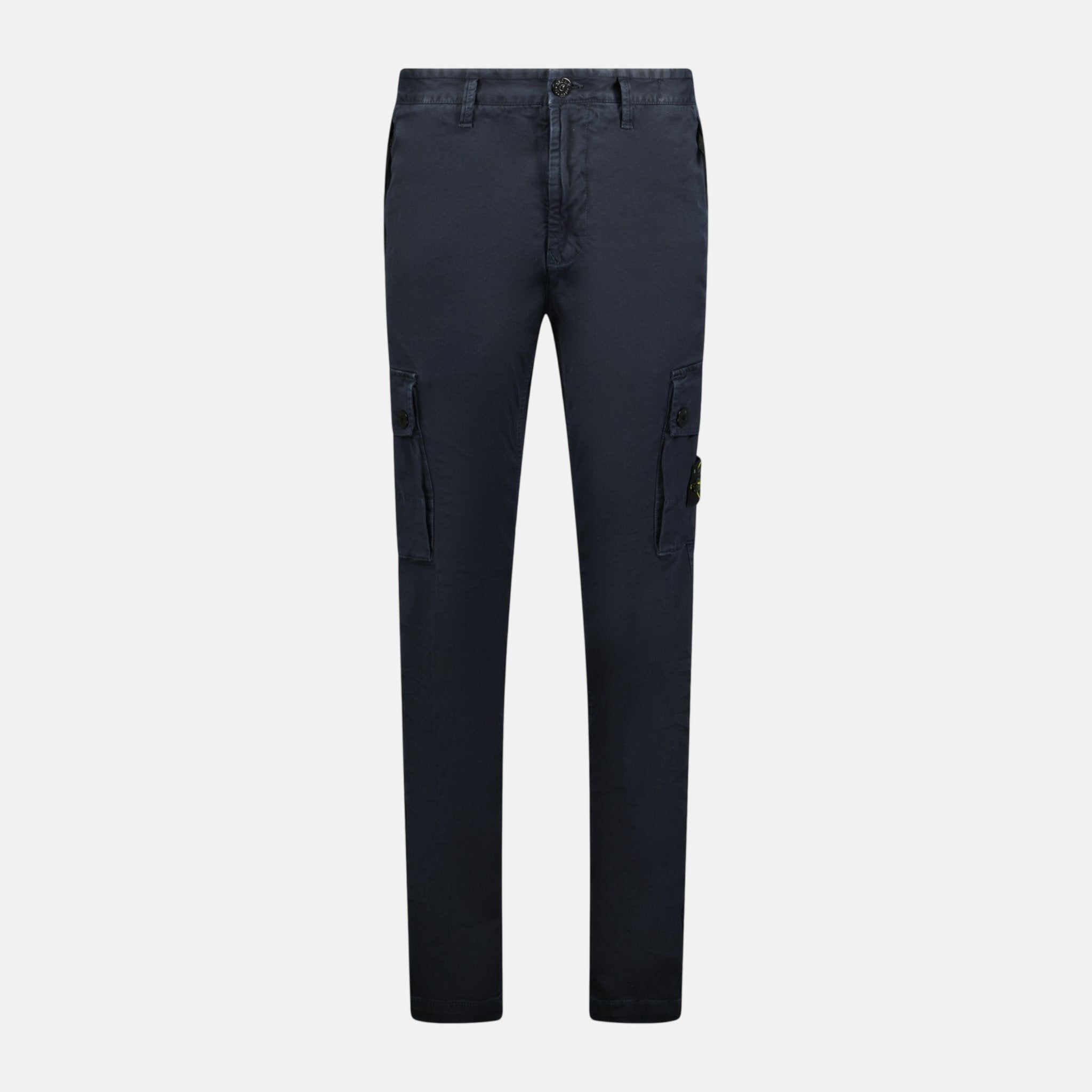 Stone Island Patch Cargo Trousers Navy – A26 | Studio DOS by Designer Outlet Sales