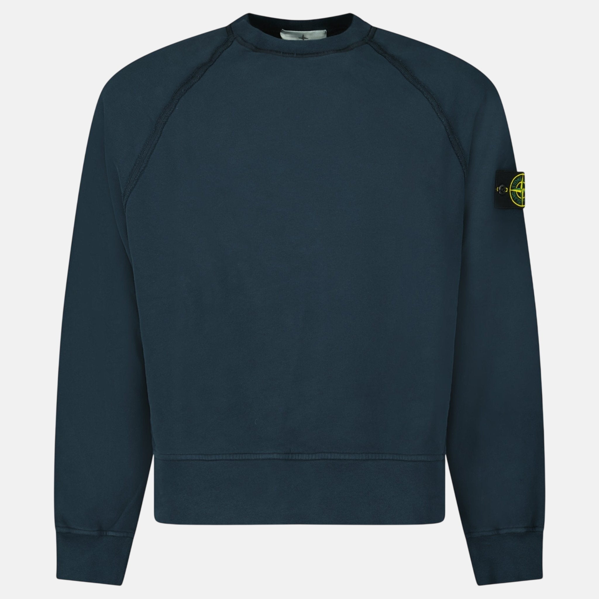 Stone Island Relaxed Fit Crewneck Sweatshirt Navy – A6 | Studio DOS by Designer Outlet Sales