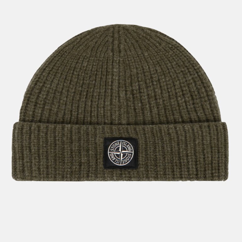 Stone Island RWS Geelong Wool Beanie Military Green – Hat Box 3 | Studio DOS by Designer Outlet Sales