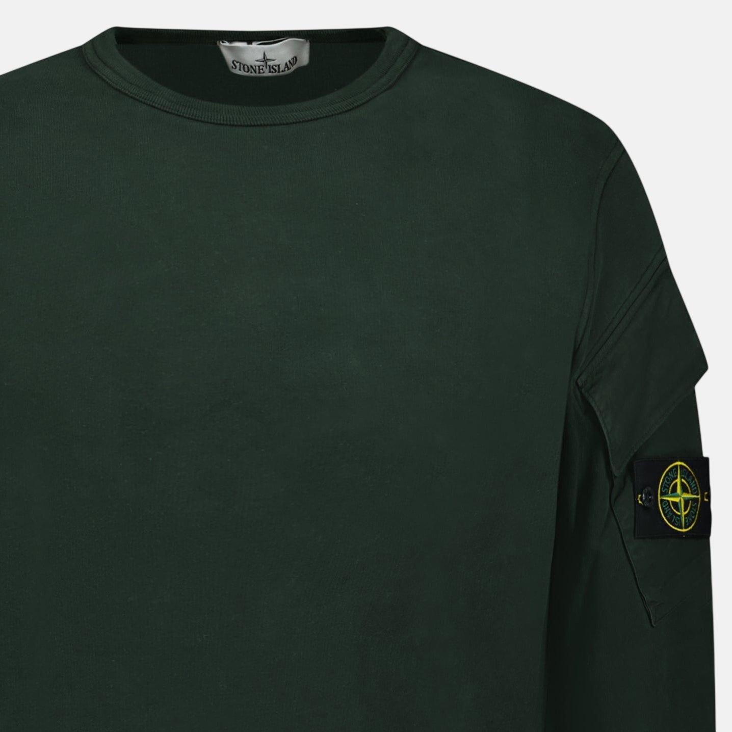 Stone Island Sleeve Pocket Crewneck Sweatshirt Juniper Green – A4 | Studio DOS by Designer Outlet Sales
