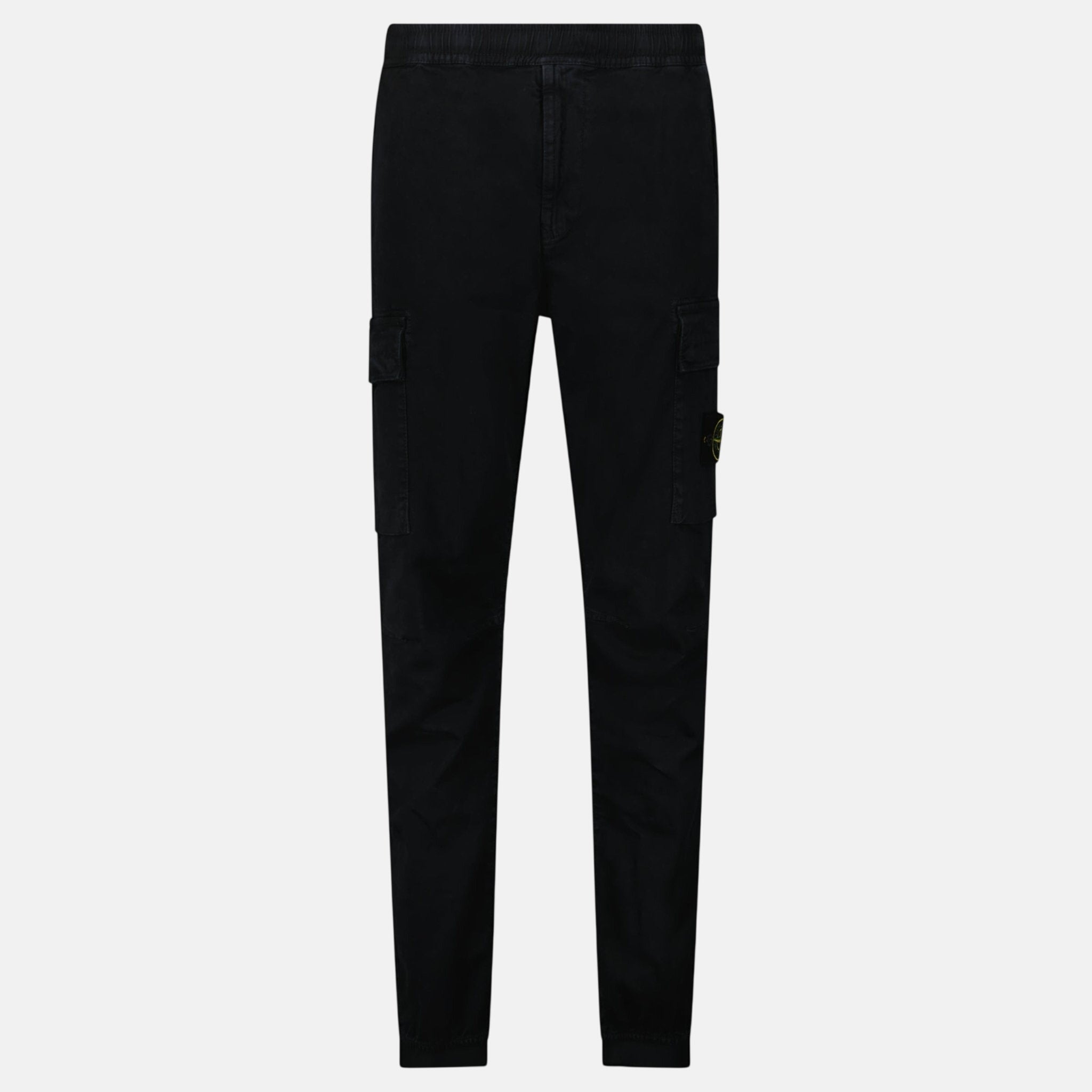 Stone Island Stretch 'Old' Effect Cargo Trousers Black – A18 | Studio DOS by Designer Outlet Sales