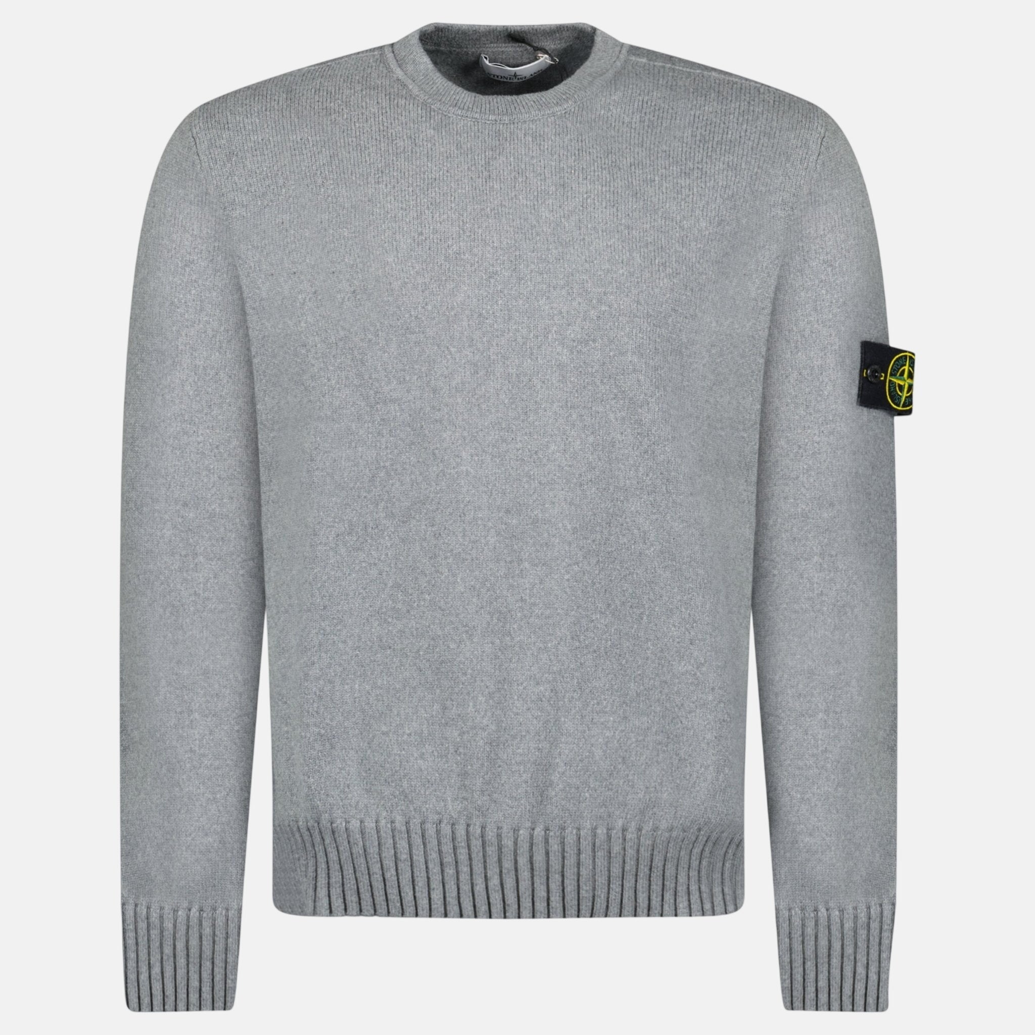 Stone Island Thick Knitted Compass - Badge Sweater Grey – F1 | Studio DOS by Designer Outlet Sales