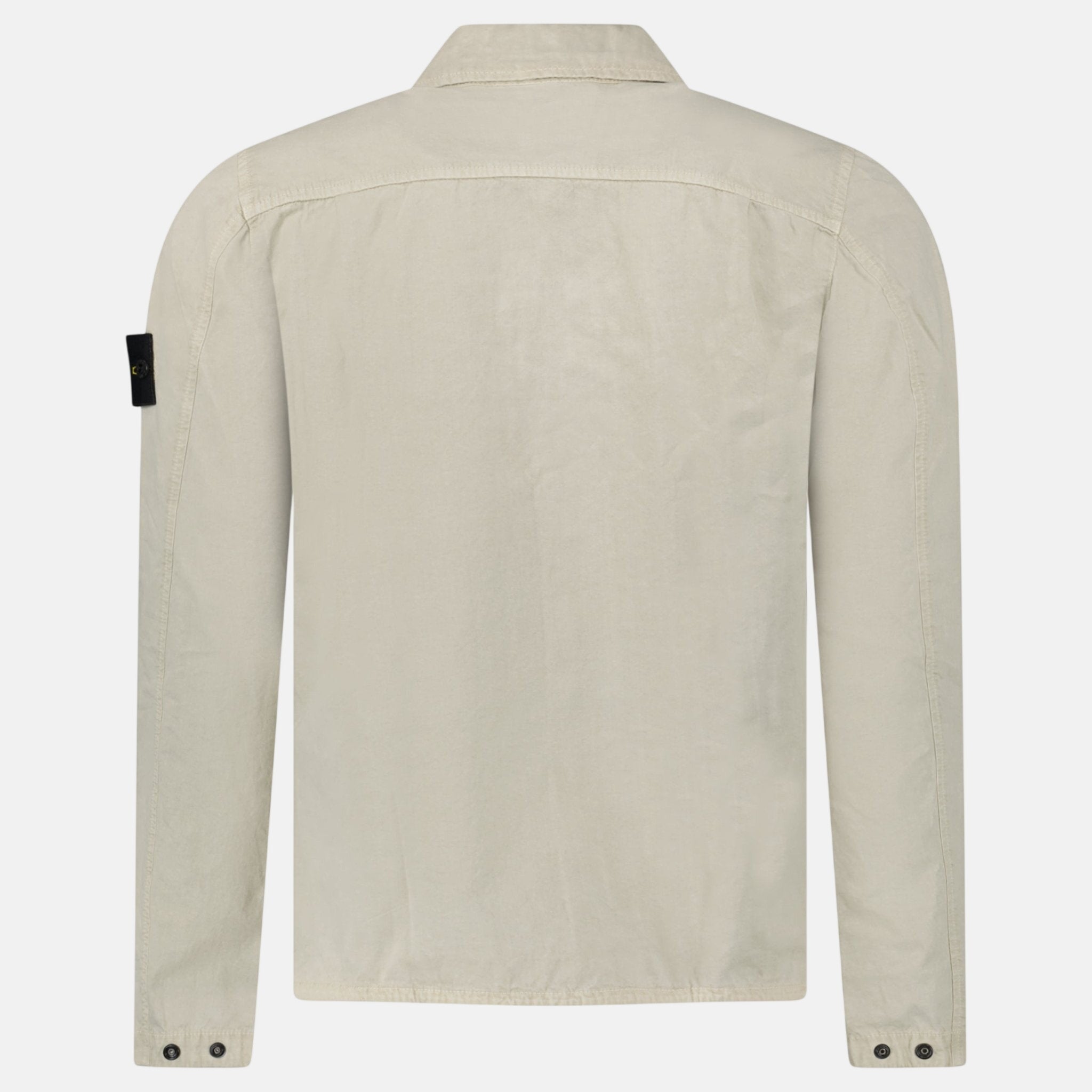 Stone Island Washed Cotton Long Sleeve Overshirt Light Beige – C34 | Studio DOS by Designer Outlet Sales