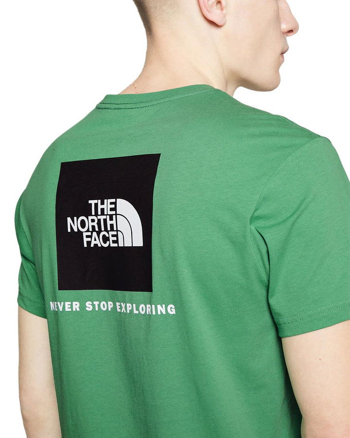 THE NORTH FACE MENS REDBOX T-SHIRT DEEP GRASS GREEN-Designer Outlet Sales