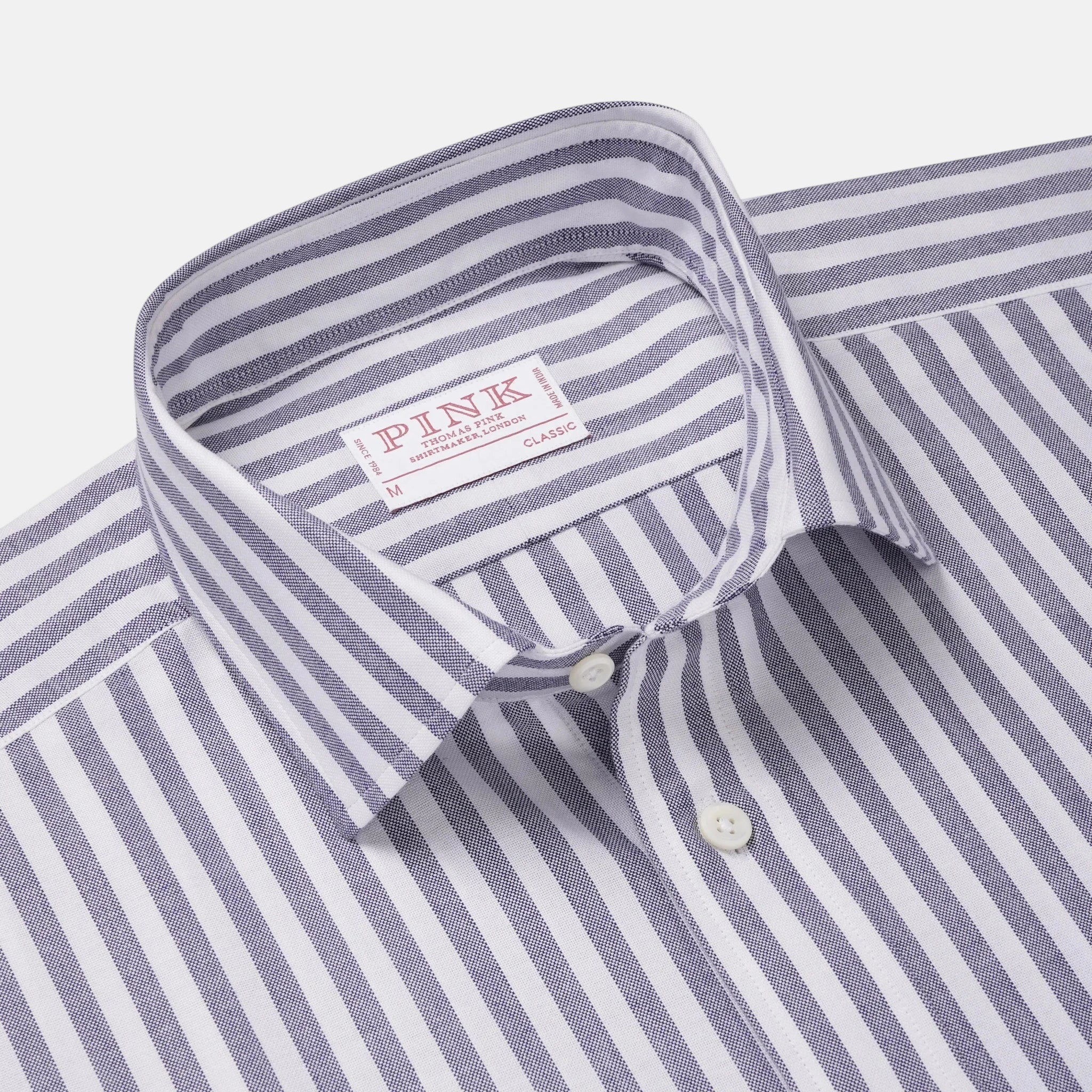 Thomas Pink Classic Fit Smart Casual Woven Stripe Shirt Grey – 40546-007-874 | Studio DOS by Designer Outlet Sales
