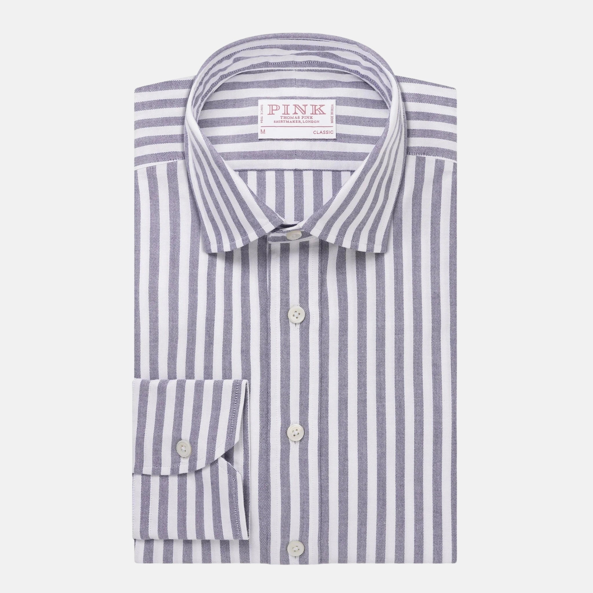 Thomas Pink Classic Fit Smart Casual Woven Stripe Shirt Grey – 40546-007-874 | Studio DOS by Designer Outlet Sales