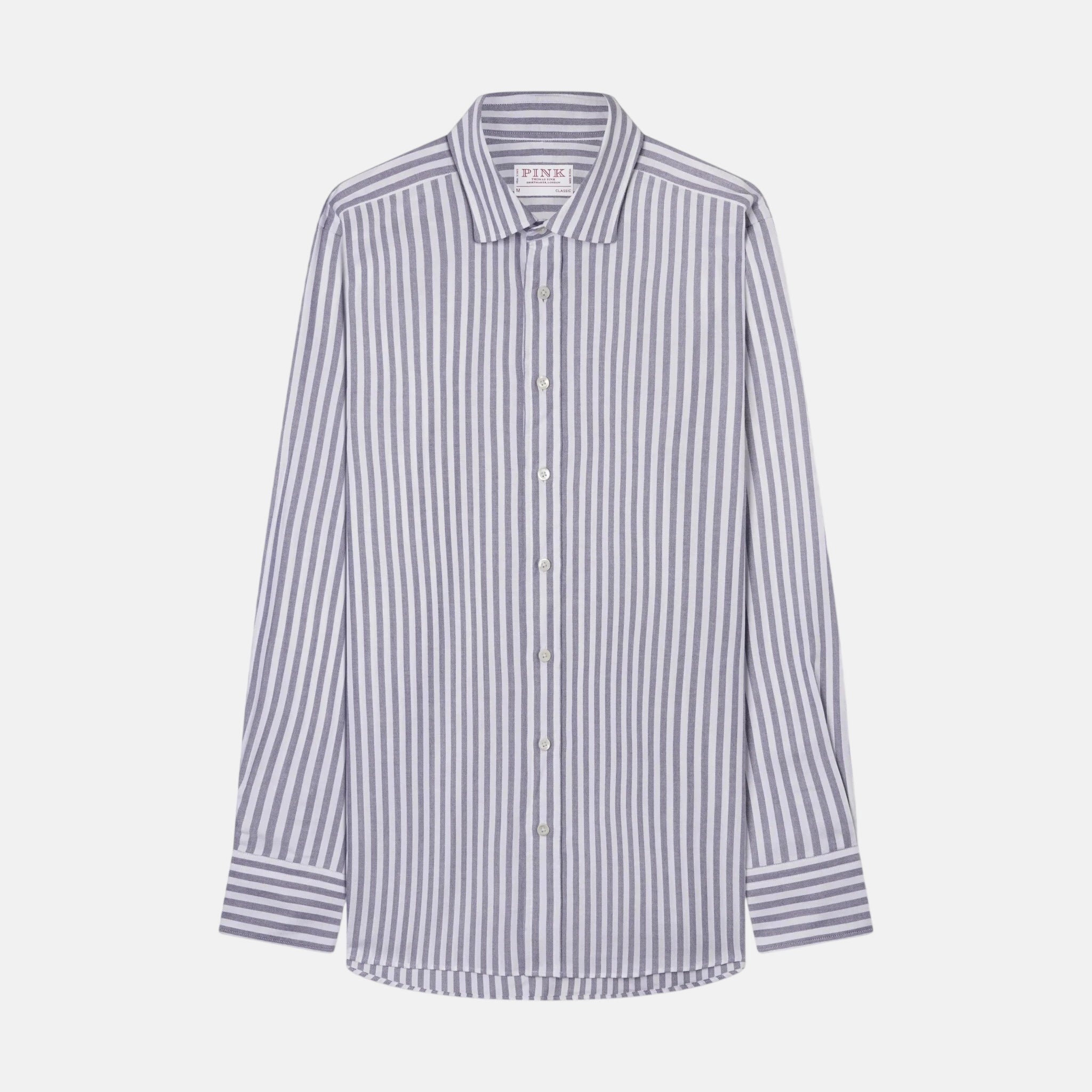 Thomas Pink Classic Fit Smart Casual Woven Stripe Shirt Grey – 40546-007-874 | Studio DOS by Designer Outlet Sales