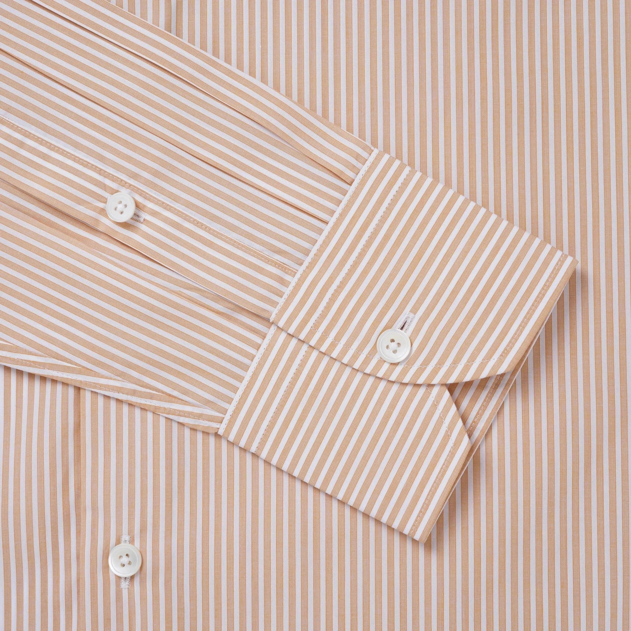 Thomas Pink Tailored Fit Formal Egyptian Cotton Stripe Shirt White Peach – 40546-009-603 | Studio DOS by Designer Outlet Sales