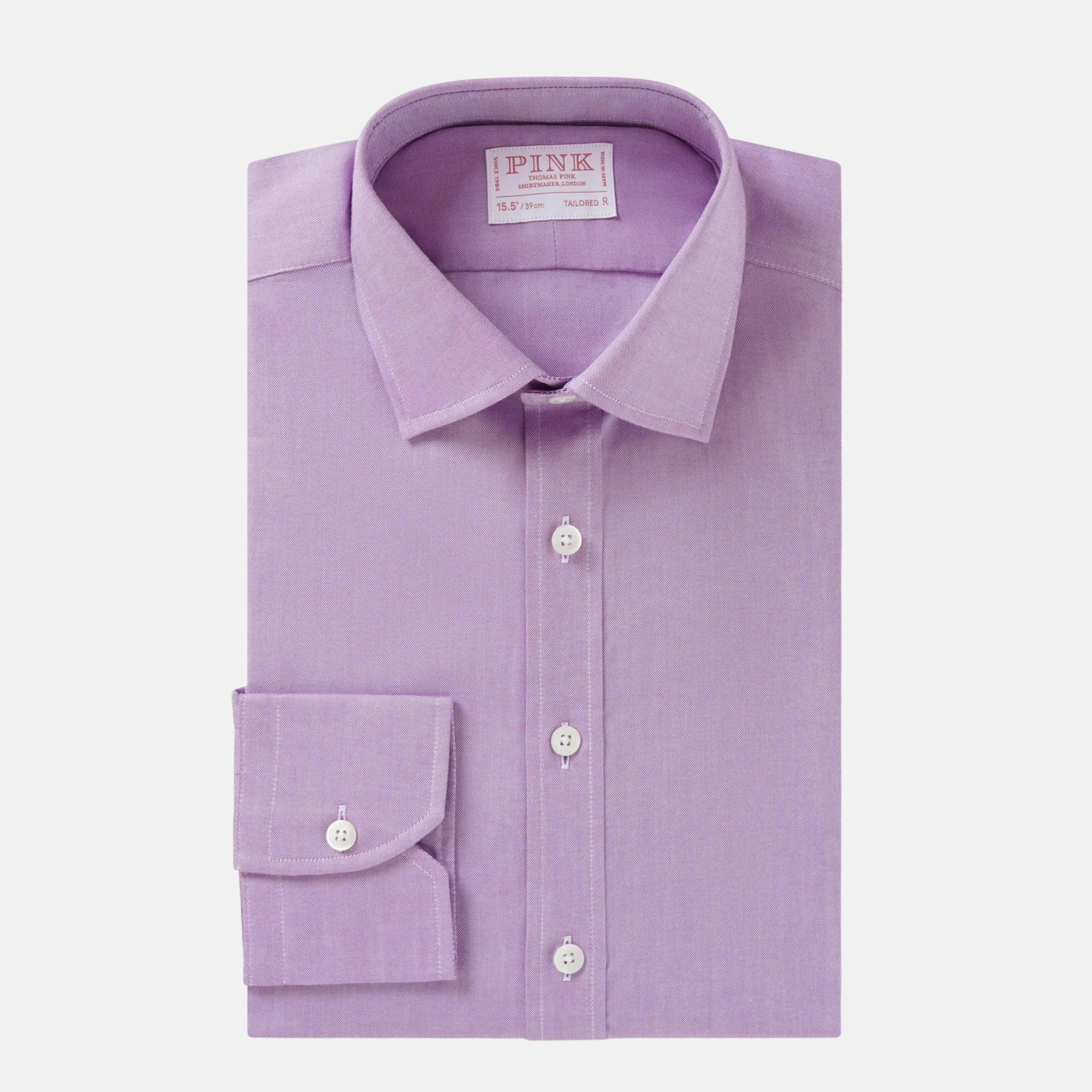 Thomas Pink Tailored Fit Formal Oxford Cotton Shirt Purple – 40546-003-701 | Studio DOS by Designer Outlet Sales