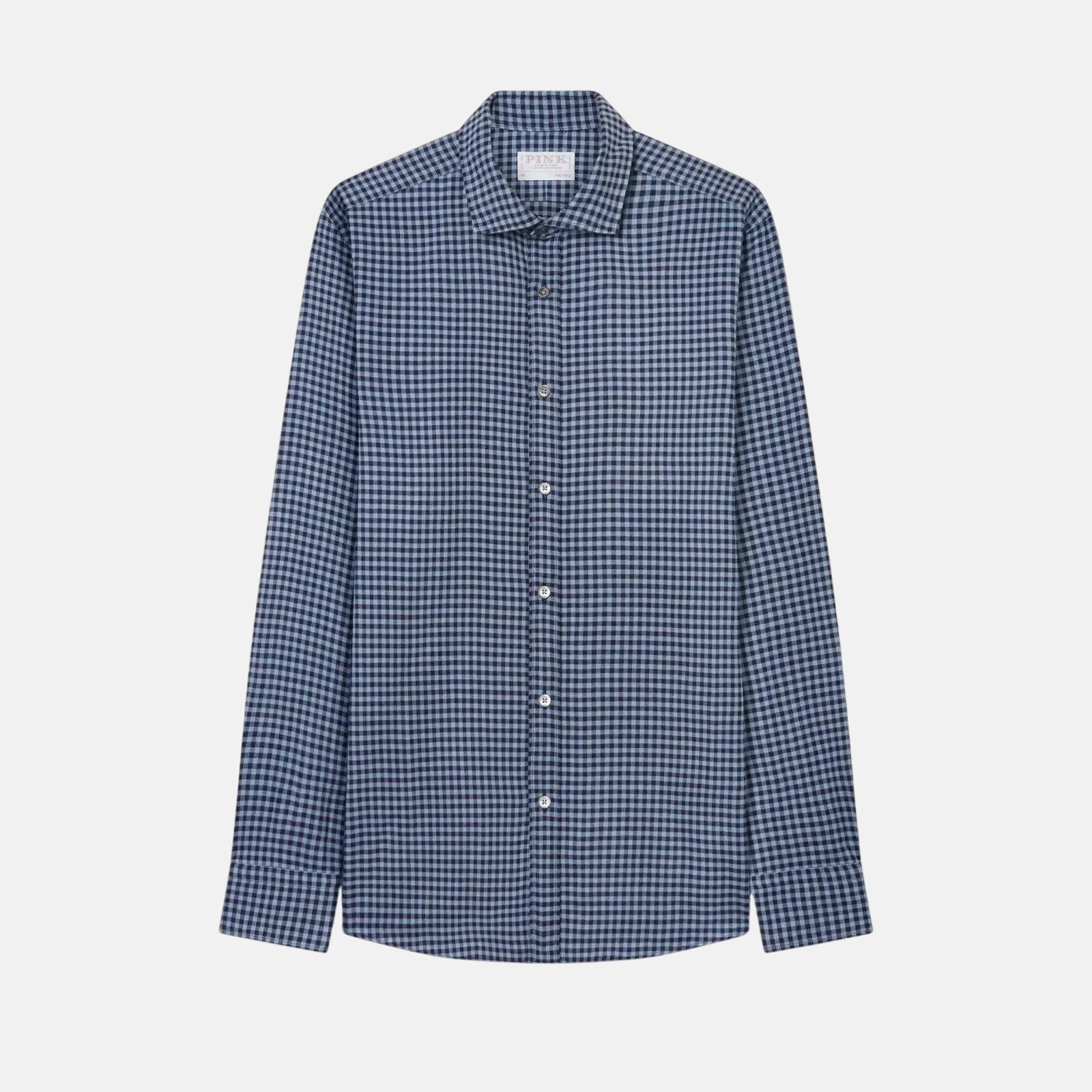 Thomas Pink Tailored Fit Smart Casual Brushed Check Shirt Blue – 40546-007-904 | Studio DOS by Designer Outlet Sales